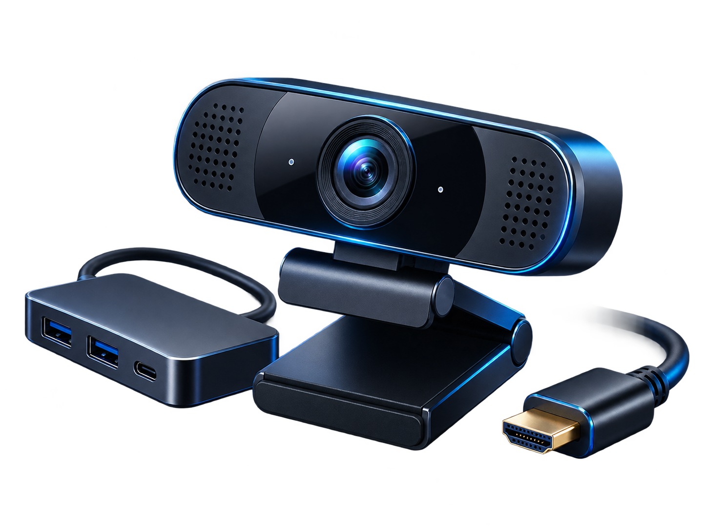 Cámara web y accesorios de conectividad disponibles en KINOM